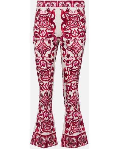 Dolce & Gabbana Two-tone Pants With Flared Leg