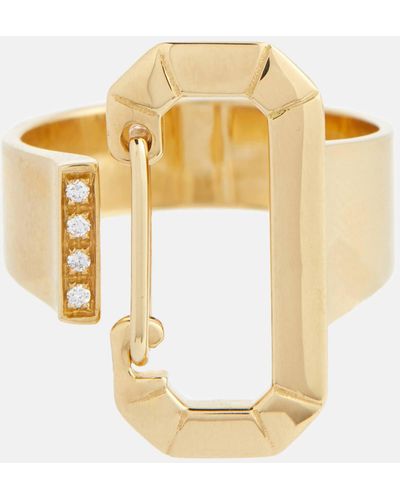 Eera Eera 18kt Yellow Gold Ring With Diamonds - Metallic