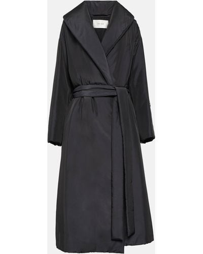 The Row Francine Silk-blend Coat - Black