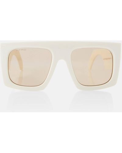 Etro Screen Rectangular Sunglasses - Natural