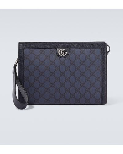 Gucci gg Supreme Coated-canvas Pouch - Blue