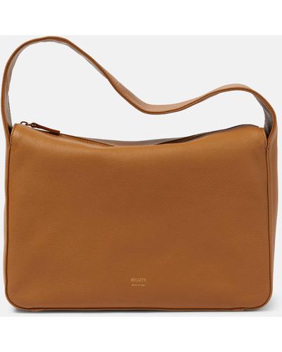 Khaite Elena Leather Shoulder Bag - Brown