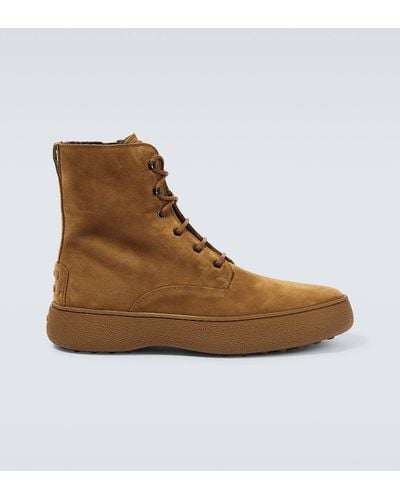 Tod's W. G. Suede Ankle Boots - Brown