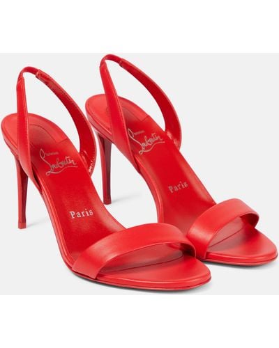 Christian Louboutin O Marilyn 85 Leather Sandals - Red
