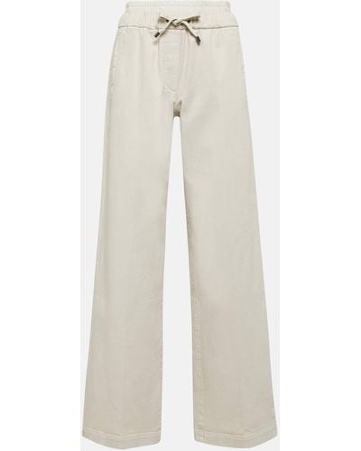 Brunello Cucinelli High-rise Wide-leg Jeans - White
