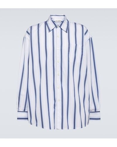 Our Legacy Borrowed Striped Cotton Shirt - Blue