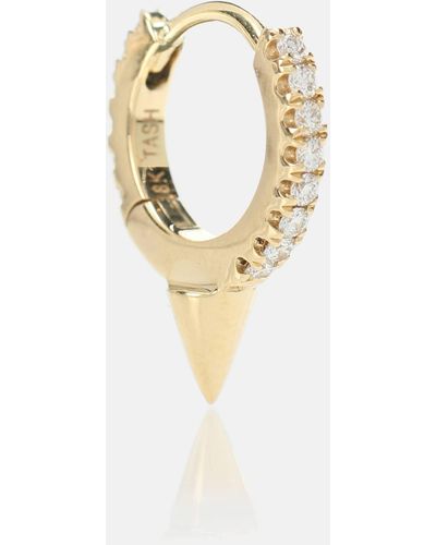 Maria Tash Single Spike Clicker 18kt Gold And Diamond Earring - Metallic