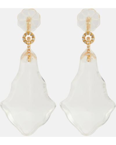 Zimmermann Crystal Chandelier Gold-plated Earrings - White