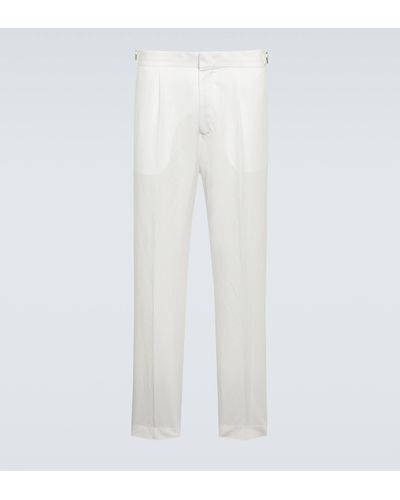 Orlebar Brown Carsyn Linen And Cotton Tapered Pants - White