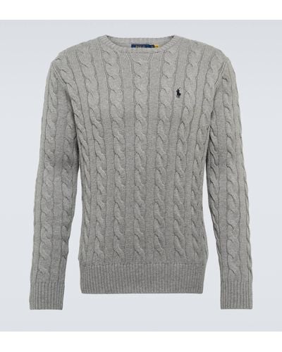 Polo Ralph Lauren Cotton Cable-knit Sweater - Grey