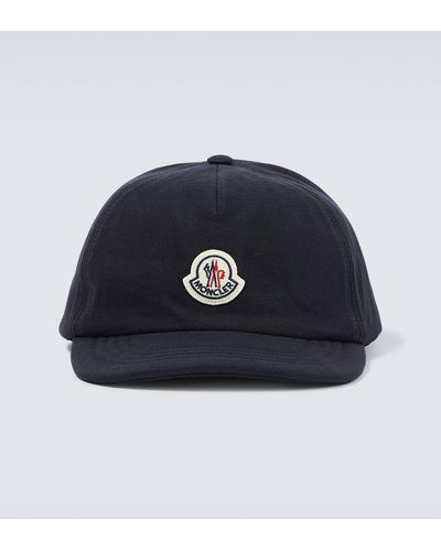 Moncler Logo-appliquéd Brushed Cotton-jersey Baseball Cap - Blue