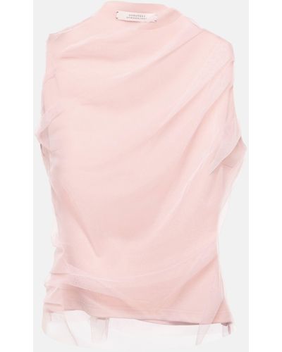 Dorothee Schumacher Draped Tulle Top - Pink