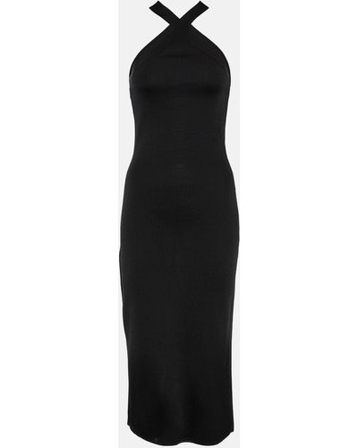 Nili Lotan Modena Jersey Midi Dress - Black