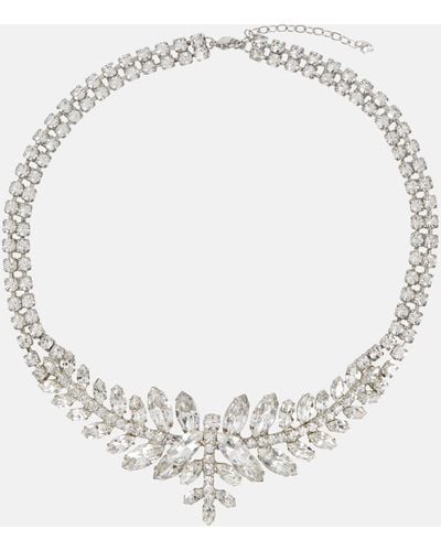 Jennifer Behr Genevieve Crystal-embellished Necklace - Metallic