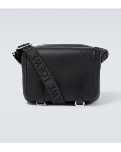 Loewe Xs Leather Messenger Bag - Black