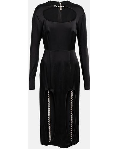 Christopher Kane Cutout Embellished Midi Dress - Black