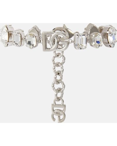 Dolce & Gabbana Dg Crystal-embellished Bracelet - Metallic