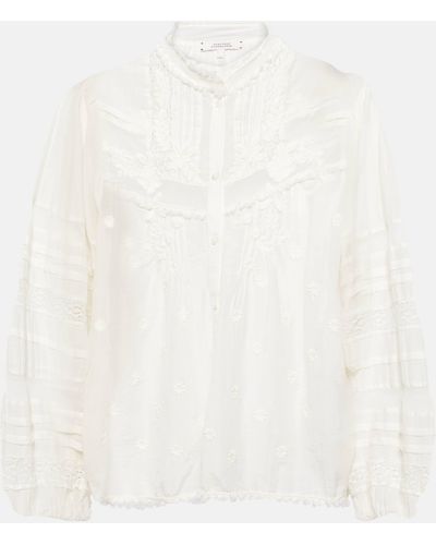 Dorothee Schumacher Stunning Dream Embroidered Cotton Top - White