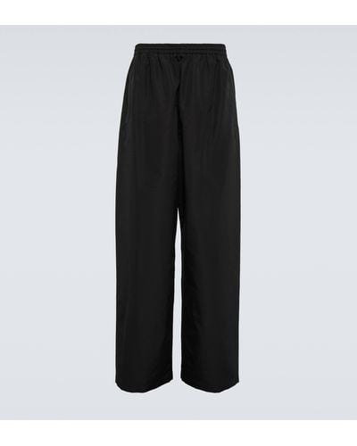 Balenciaga Technical Wide-leg Pants - Black