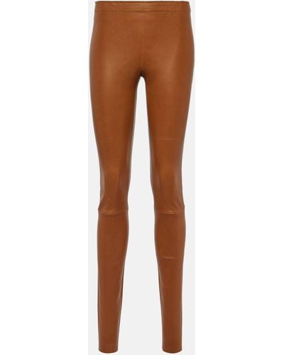 Stouls Carolyn Leather leggings - Brown