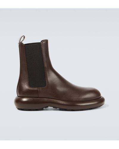 Jil Sander Leather Chelsea Boots - Brown