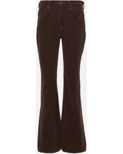 Citizens of Humanity Isola Corduroy Flared Pants - Brown