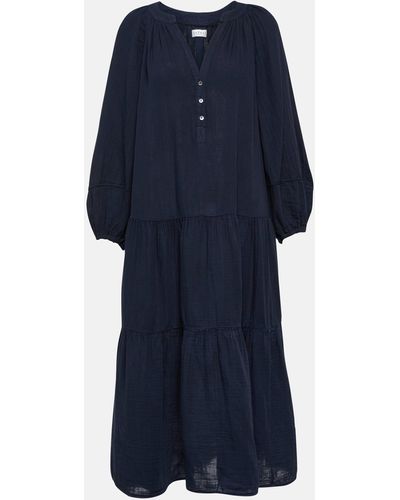 Velvet Dixon Cotton Gauze Shirt Dress - Blue