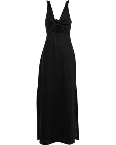 Sir. The Label Alexandre Linen Maxi Dress - Black
