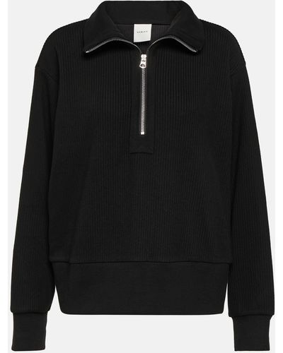 Varley Radford Cotton-blend Half-zip Sweater - Black