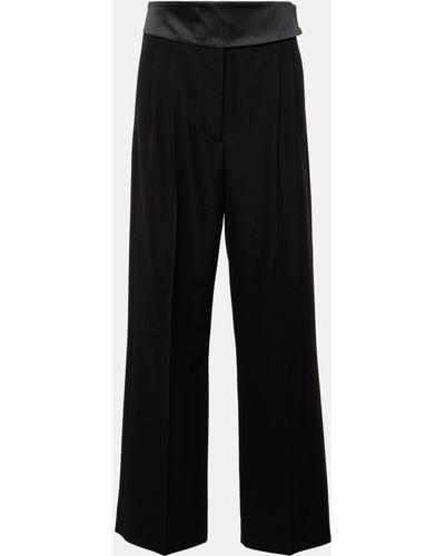 Stella McCartney Wool Tuxedo Pants - Black