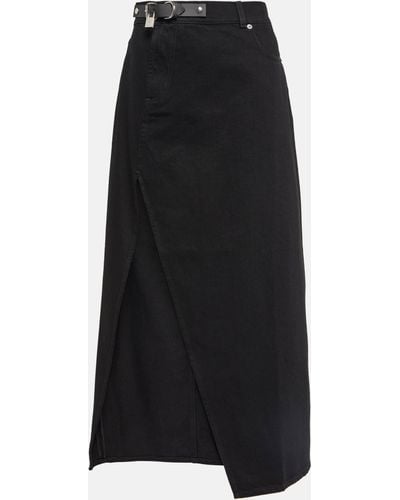 JW Anderson Asymmetric Denim Maxi Skirt - Black