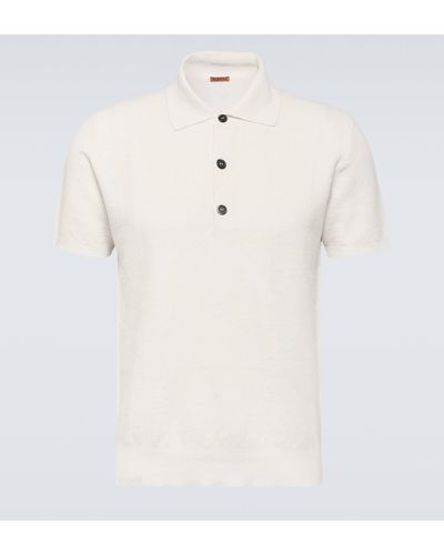 Barena Marco Slissa Linen-blend Polo Shirt - Natural