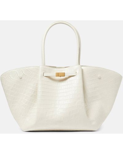 DeMellier London New-york Croc-effect Leather Tote Bag - White