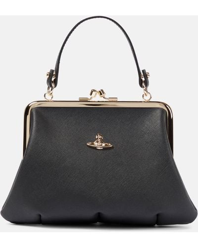 Vivienne Westwood Granny Small Faux Leather Tote Bag - Black