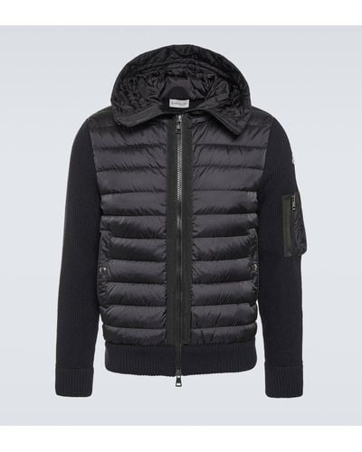 Moncler Knit Down-filled Jacket - Black