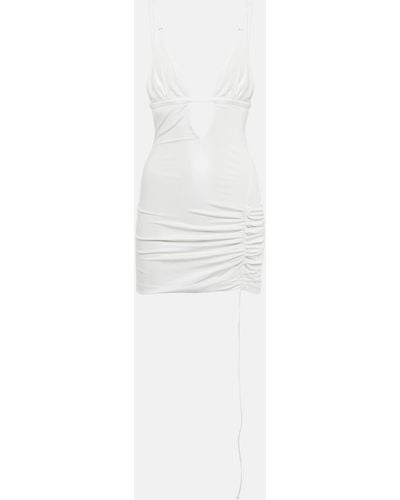 Nensi Dojaka Cutout Ruched Minidress - White