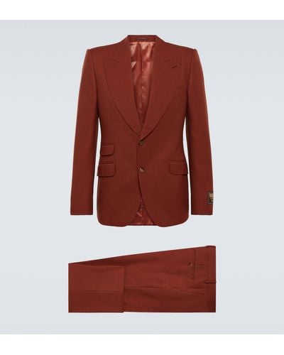Gucci Single-breasted Drill Suit - Red