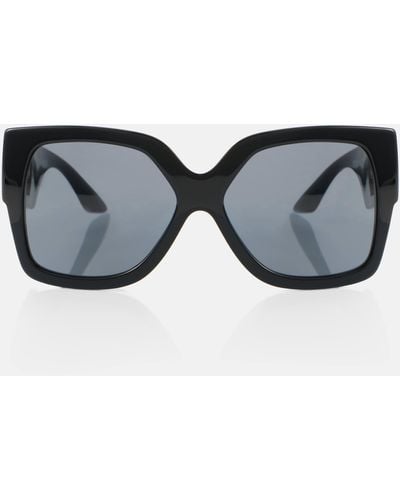 Versace Greca Embellished Oversized Sunglasses - Black