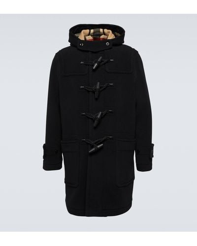 Burberry Greenwich Wool-blend Coat - Black
