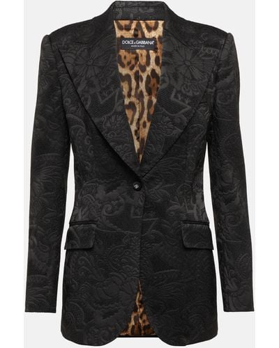 Dolce & Gabbana Single-breasted Blazer Jacket - Black