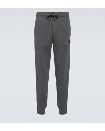 Moncler Cotton-blend Sweatpants - Grey
