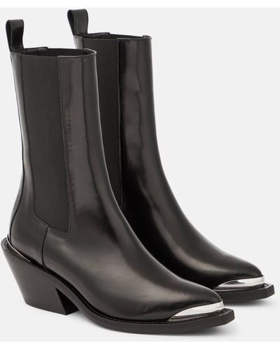 Dorothee Schumacher Leather Chelsea Boots - Black