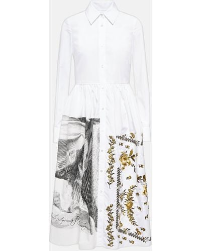 Erdem Sutton Printed Cotton Shirt Dress - White