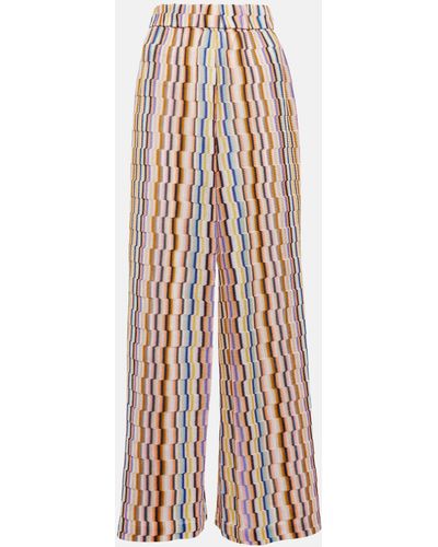 Missoni Weite Hose aus Haekelstrick - Mehrfarbig