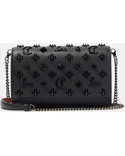 Christian Louboutin Paloma Leather Wallet On Chain - Black