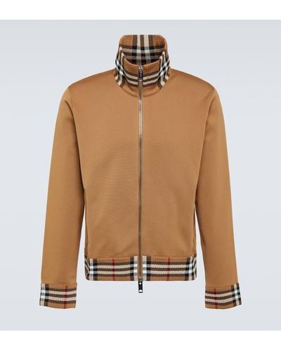 Burberry Check Track Jacket - Brown