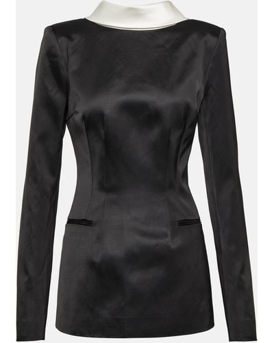 LAQUAN SMITH Reverse Cotton-blend Blazer Dress - Black