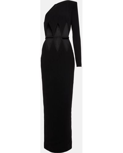 Monot One-shoulder Cutout Gown - Black