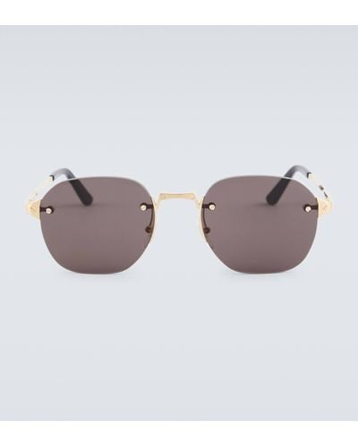 Cartier Santos De Cartier Round Sunglasses - Brown