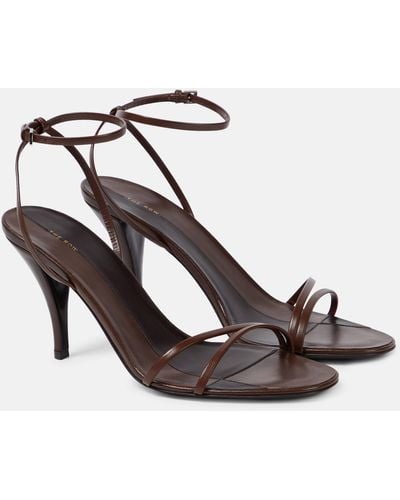 The Row Cleo Leather Sandals - Metallic